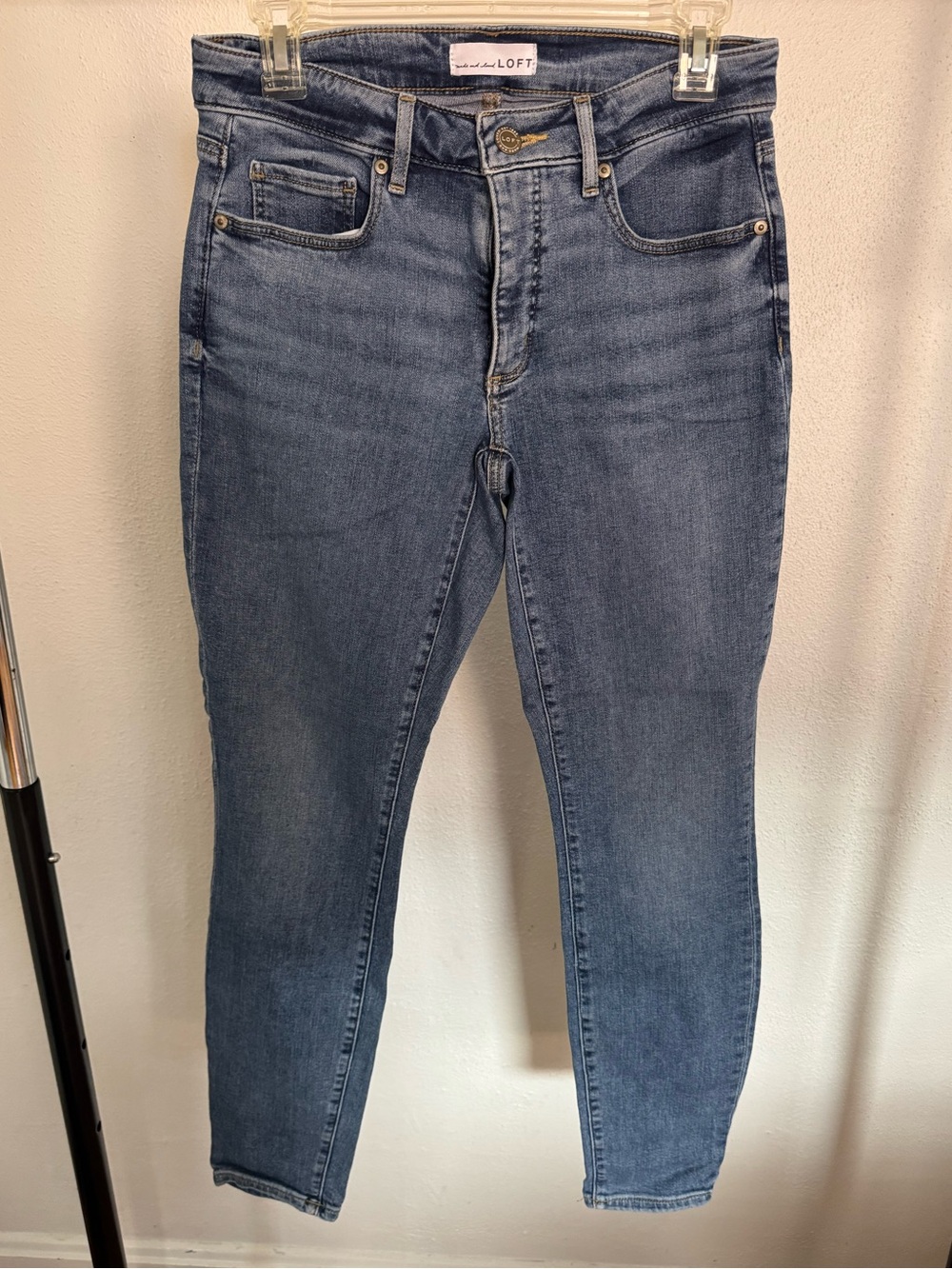 LOFT Light Blue Mid-Rise Skinny Jeans